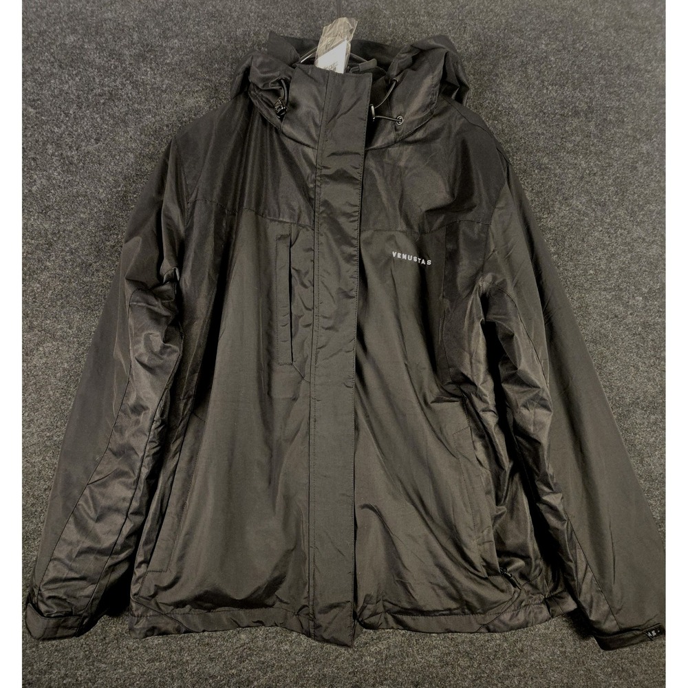 NWT Venustas Heated Jacket Women's Black Hooded Battery Powered Sz L [Read desc]